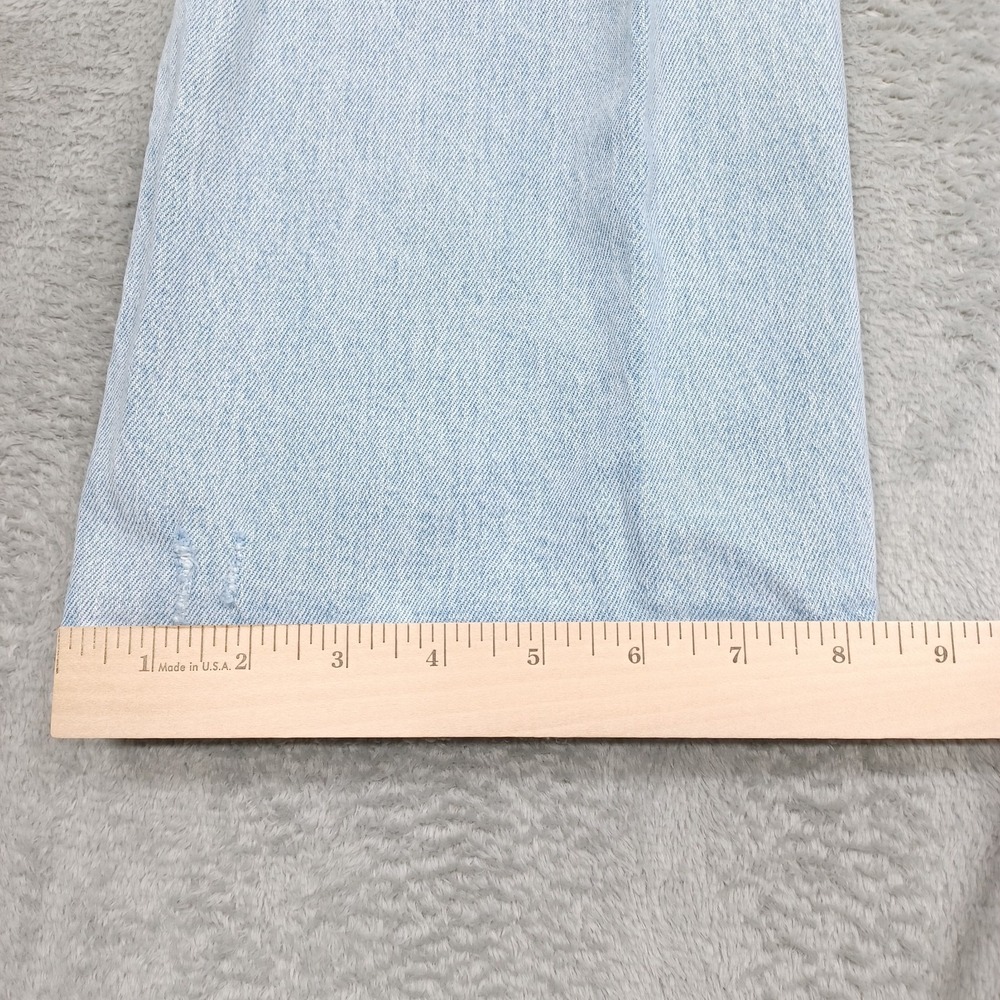 Abercrombie Fitch Jeans Womens 27 Blue Denim Baggy Low Rise Distressed - Picture 8 of 9
